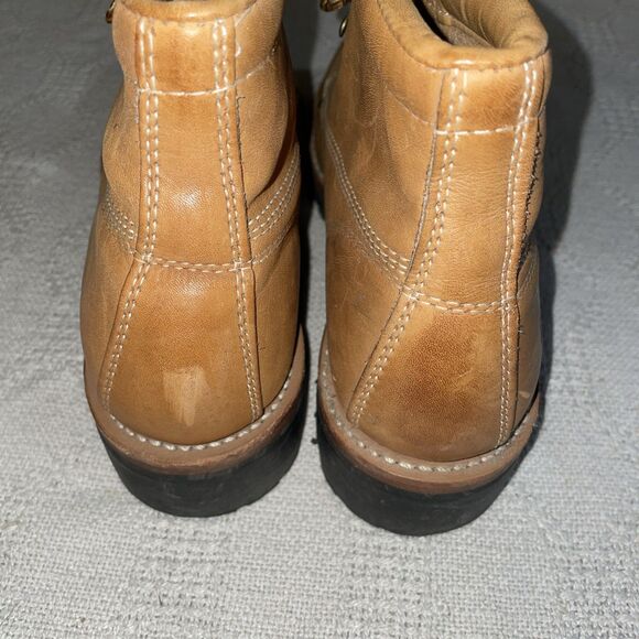 Lehigh Women’s Steel Toe Boots Size 9 M Tan Leather Workwear Hiking Rugged - Picture 10 of 12